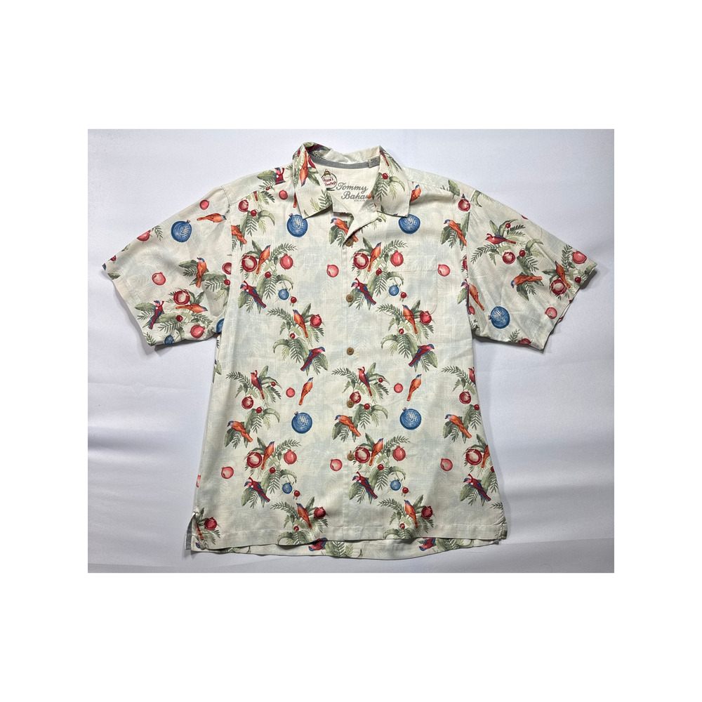 Tommy Bahama Men's Holiday Collection "Season's Greetings"‎ Button Up Shirt - M